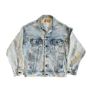 Vintage Levis‎ Jean Jacket Mens S 507 Type III Denim Faded Distressed 90s